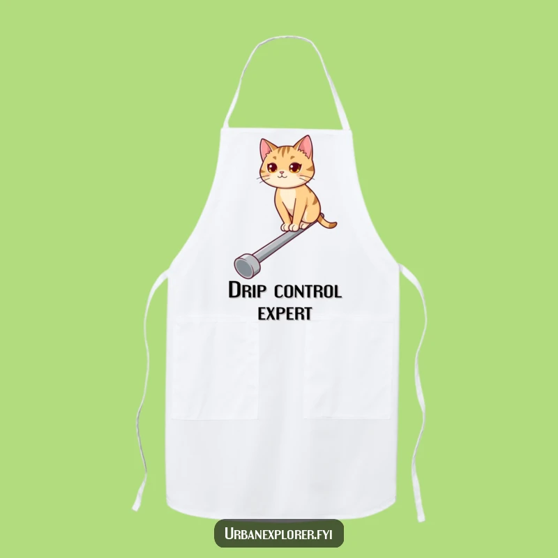 Funny Cat Balancing Apron: A Chef's Funny Tool for Determined Cooks