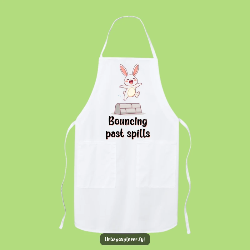 Funny Bunny Leap Apron: Cook with Joyful Energy Gift Idea