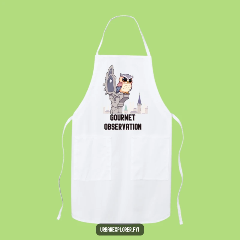 Funny Kawaii Owl Apron - Hilarious Kitchen Watcher for Chefs