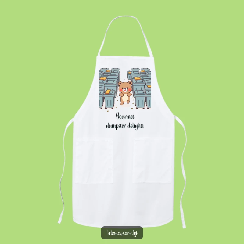 Funny Bear Chef Apron: Brave Dumpster Cook, Hilarious Kitchen Gift
