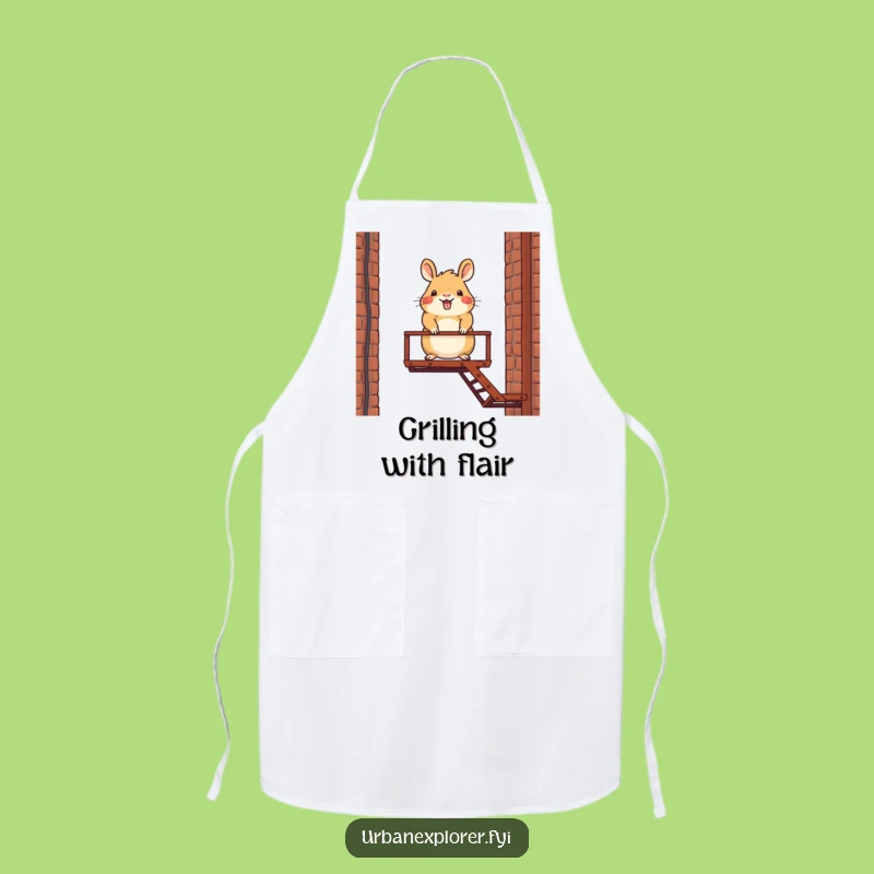 Funny Capybara Kitchen Apron: Chef's Cartoon Character Outfit Gift
