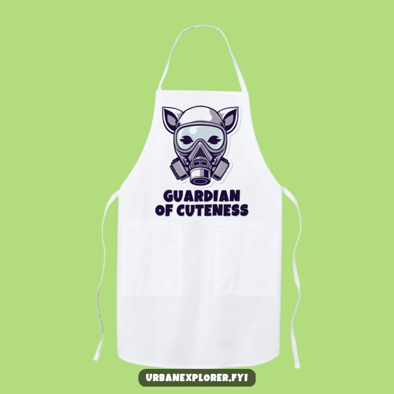 Funny Animal Ears Gas Mask Apron: Quirky Chef Wear for Creative Cooks
