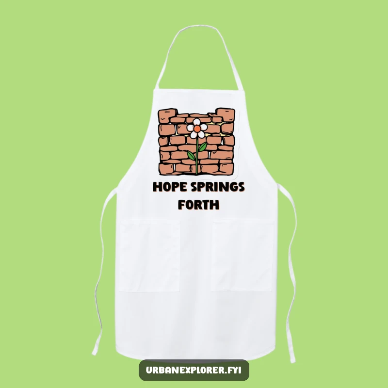 Funny Minimalist Flower Apron: Grow Beautifully with Humorous Style!