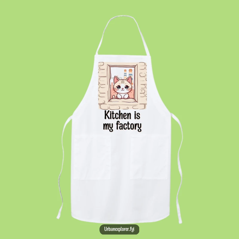 Funny Kawaii Cat Chef Apron - Hilarious Kitchen Wear for Foodie Fun