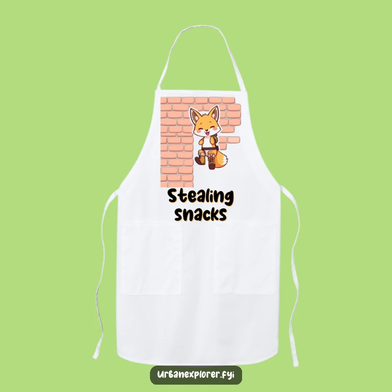 Funny Fox Rappelling Apron - Cook with Courage & Humorous Style
