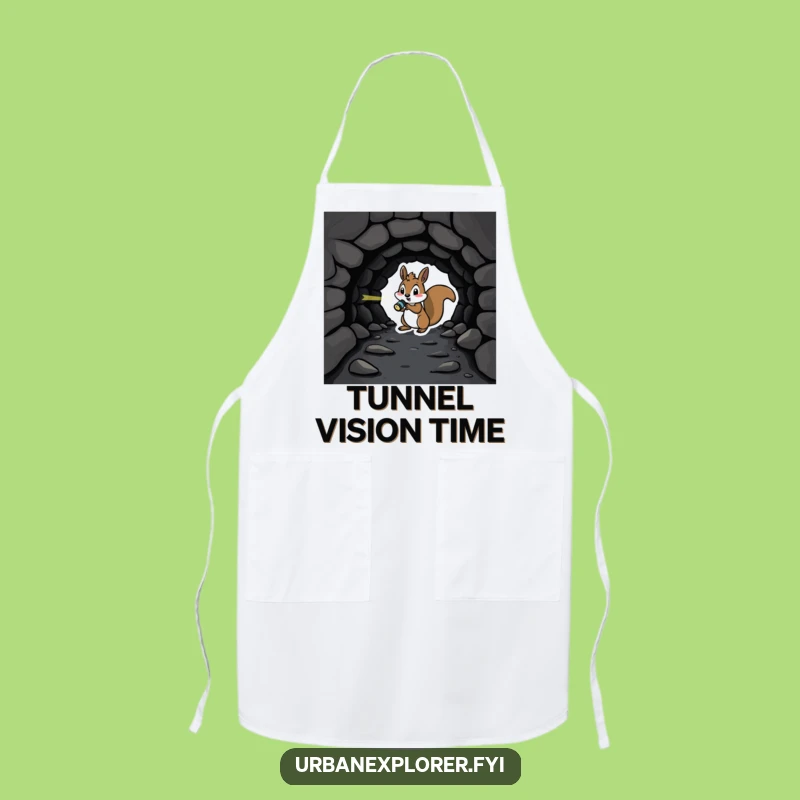 Funny Squirrel Exploration Apron - Humorous Kitchen Light Tool