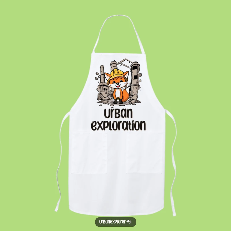 Funny Fox Construction Apron - Humorous Chef's Factory Tool