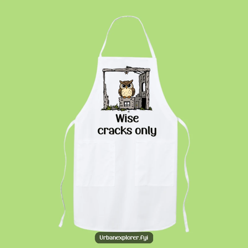 Funny Goofy Owl Apron: Cook Up Laughs with Owl-some Style!