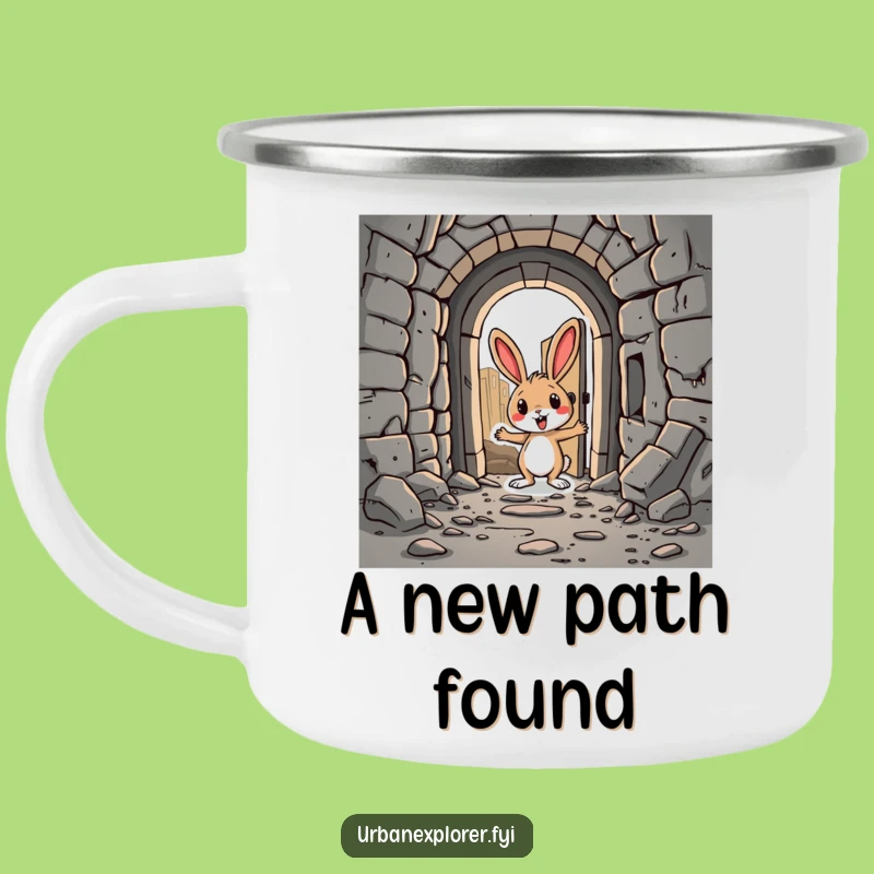 Funny Rabbit Campfire Mug: Urban Discovery Adventure, a Rugged Humor Gift
