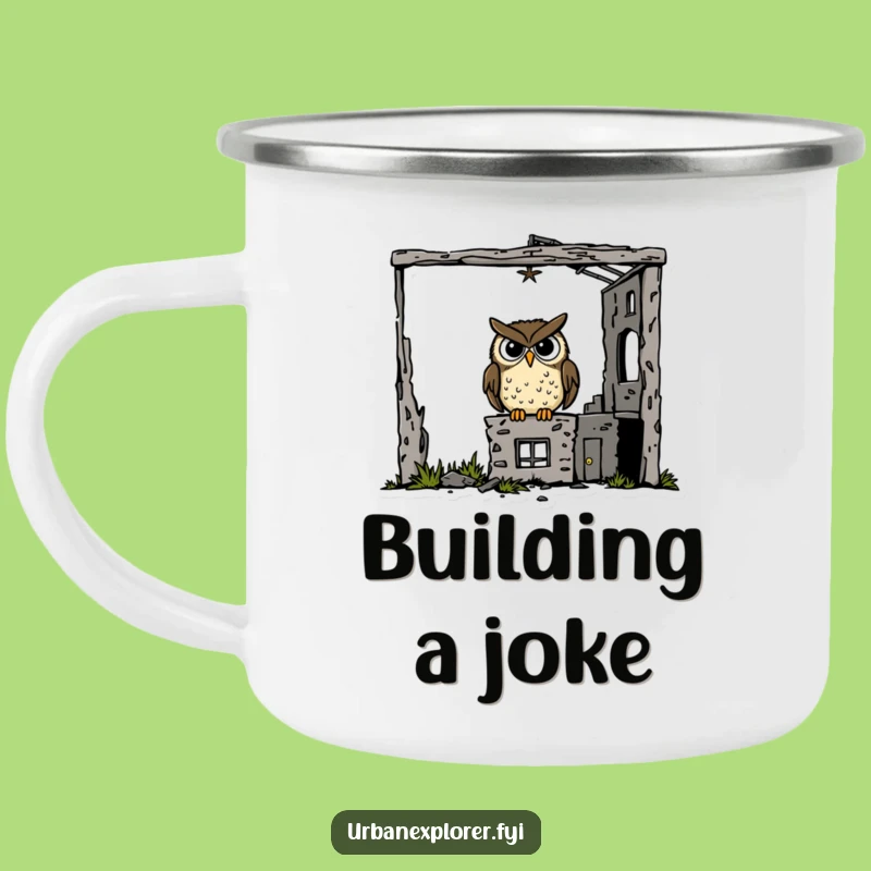 Adventurous Funny Goofy Owl Camping Mug: Your Companion for Campfire Chuckles!