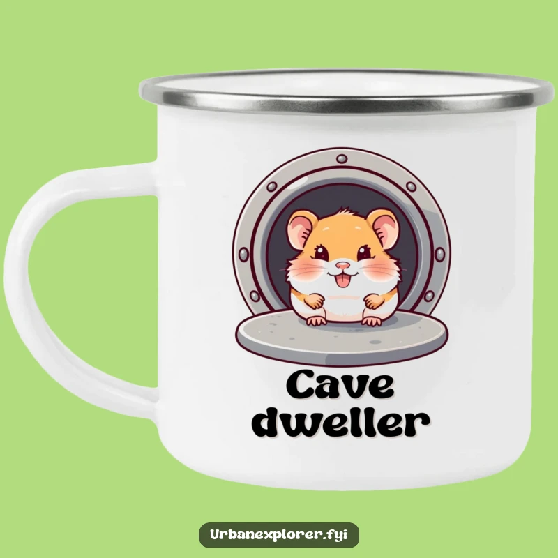 Funny Hamster Campfire Mug: Durable & Hilarious Gift for Secretive Campers!