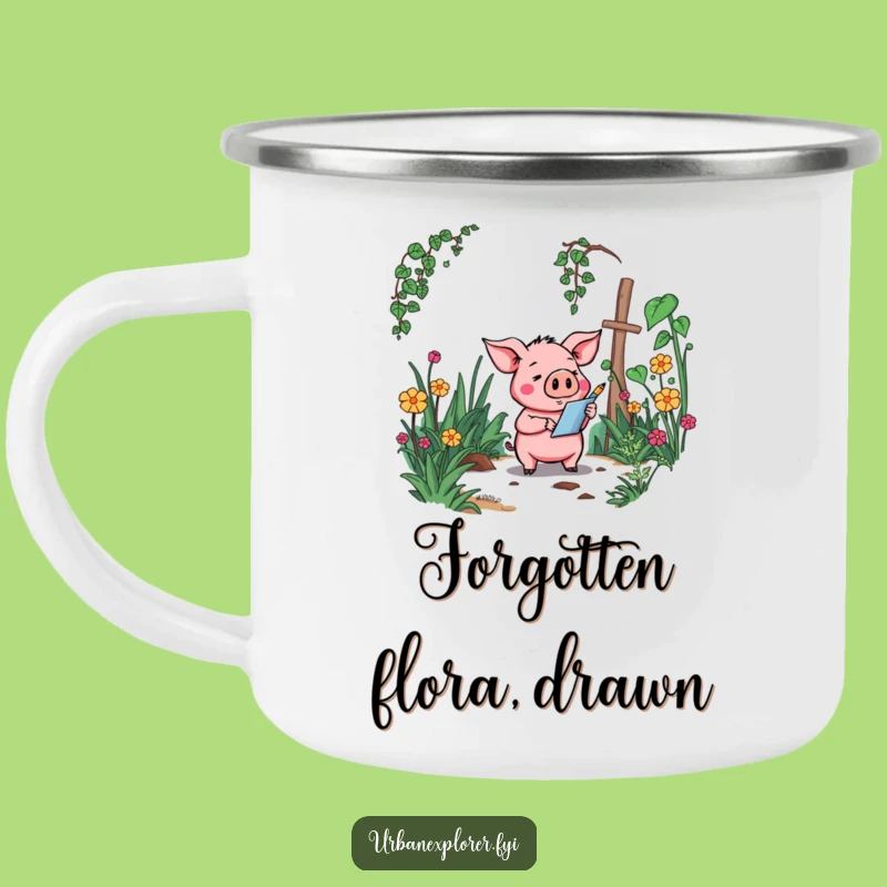 Funny Pig Campfire Mug: Garden Discovery Adventure, a Rugged Humor Gift