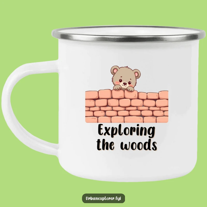 Funny Bear Cub Camp Mug: Tiny Cub Peek, Adorable Funny Outdoor Gift