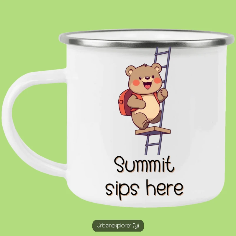 Funny Bear Fire Escape Camping Mug - Hilarious Adventure Drinkware