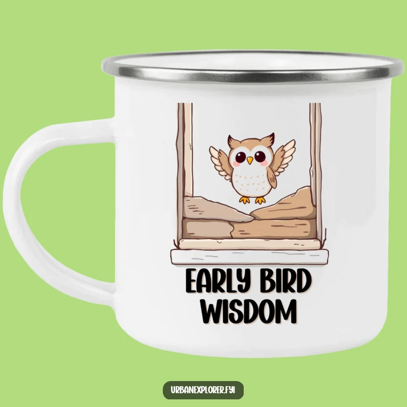 Funny Owl Camping Mug: Adventure-Ready with Wise Bird Humor