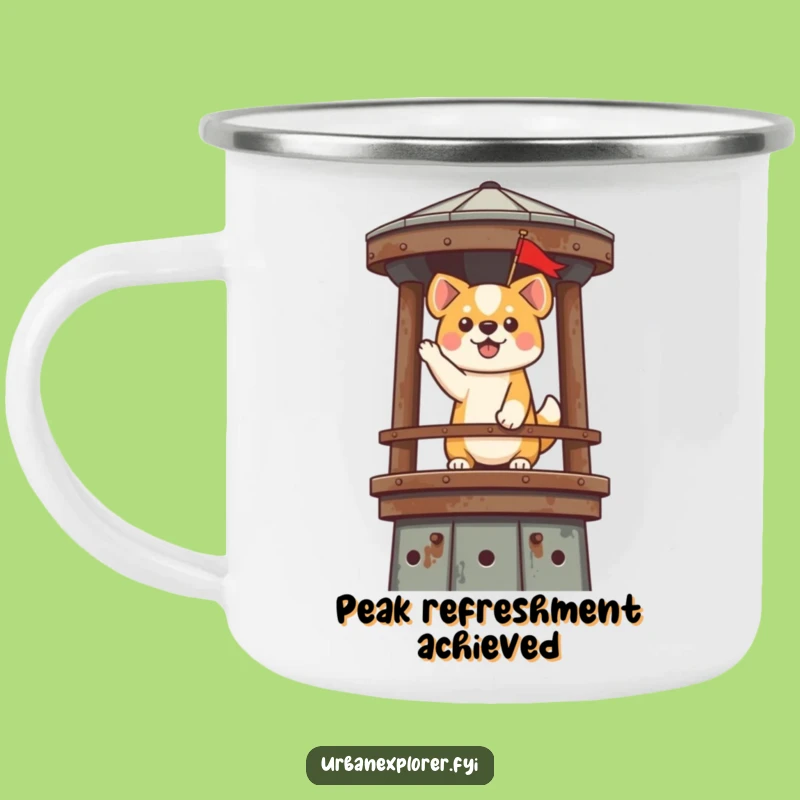 Funny Kawaii Dog Camping Mug - Hilarious Adventure Victory Cup