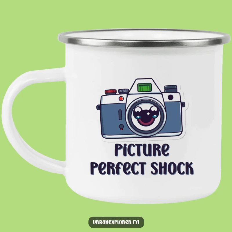 Adventurous Funny Retro Camera Camping Mug: Capture Campfire Memories!