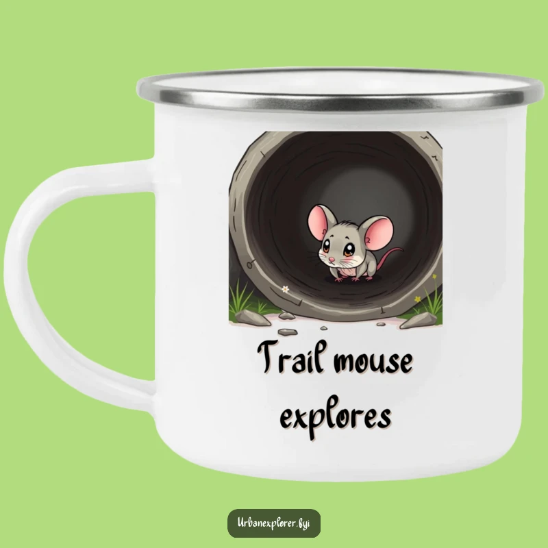 Funny Mouse Camping Mug: Explore the Outdoors with Tiny Critter Humor