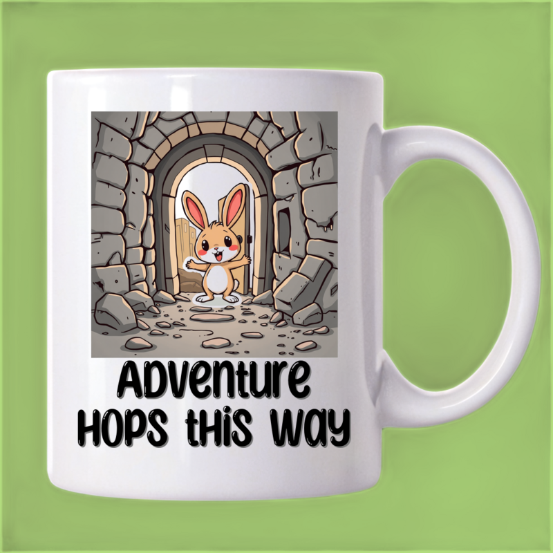 Rabbit's Urban Discovery: Hidden Doorway Mug 