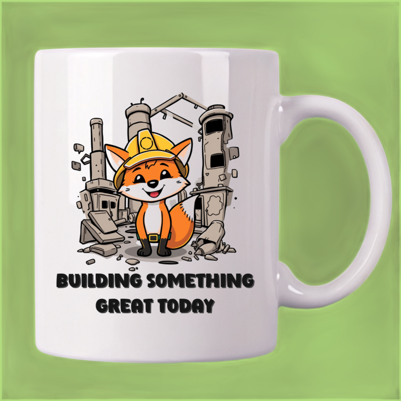 Fox in a Hard Hat Mug: Exploring the Factory's Secrets