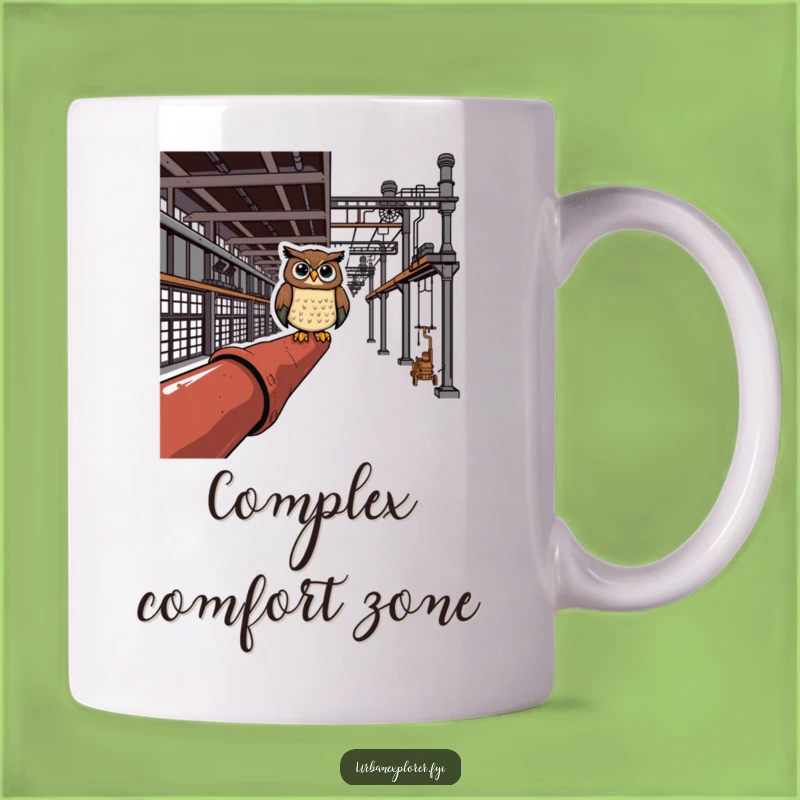 Funny Owl Industrial Perch Mug - Hilarious Factory Observer Gift