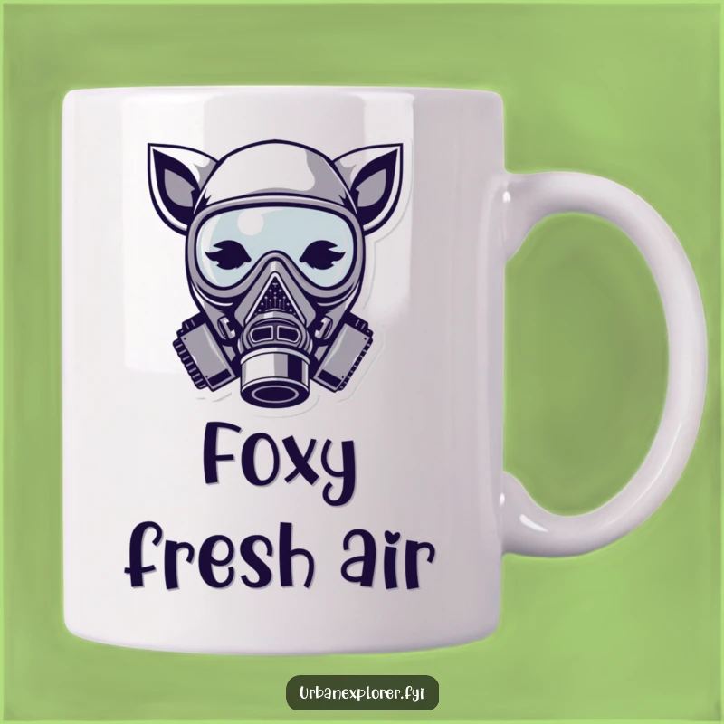 Funny Animal Ears Gas Mask Mug: Quirky Cartoon Gift for Unique Personalities