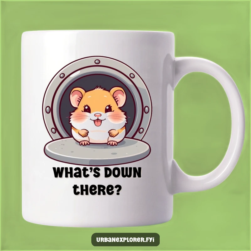Funny Hamster Manhole Mug: Secret Discoveries Gift for Humorous Souls!