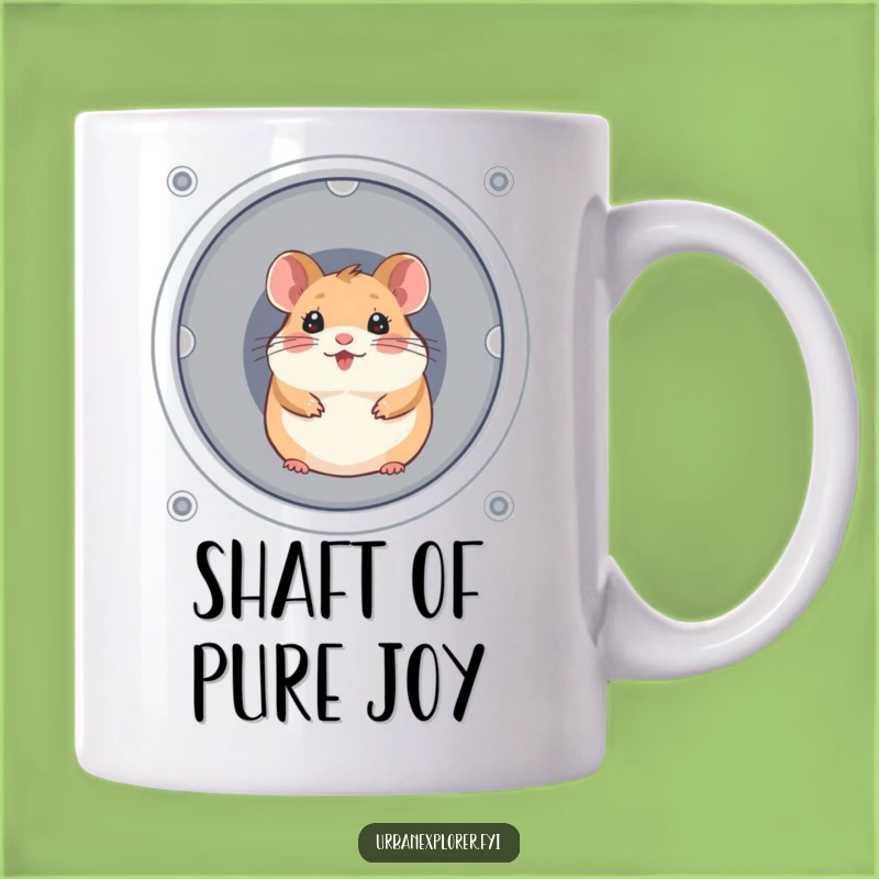 Funny Hamster Vent Mug: Cheerful Critter Surprise, Hilarious Gift