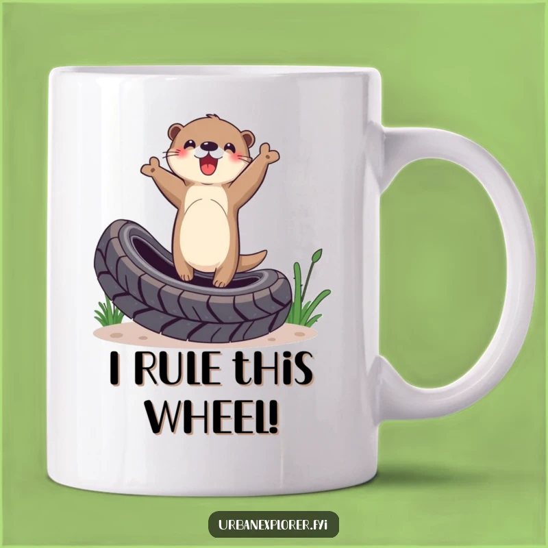 Funny Otter Tire Mug: Hilarious Success Gift for Wildlife & Humor Lovers!