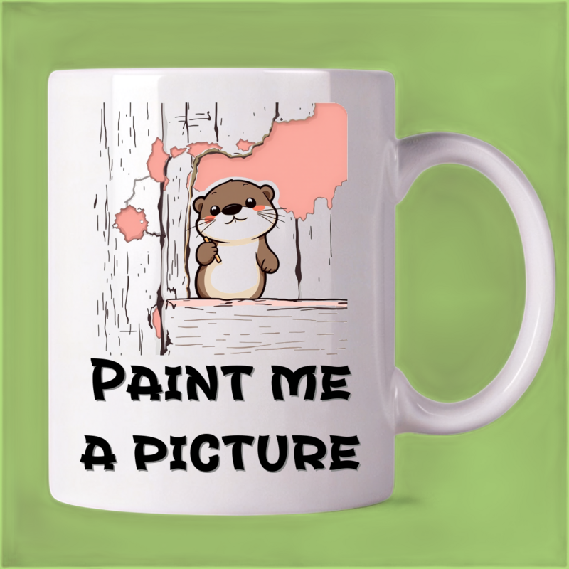 Otter's Vintage Chronicles: Peeling Paint Mug 