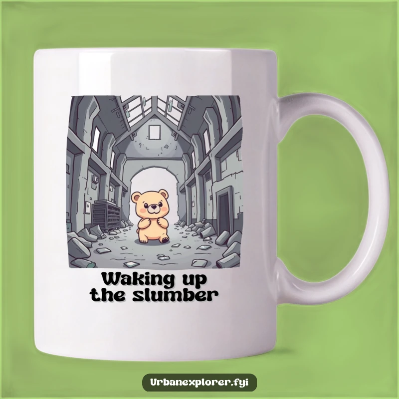 Funny Brave Bear Warehouse Mug - Adventurous & Humorous Gift