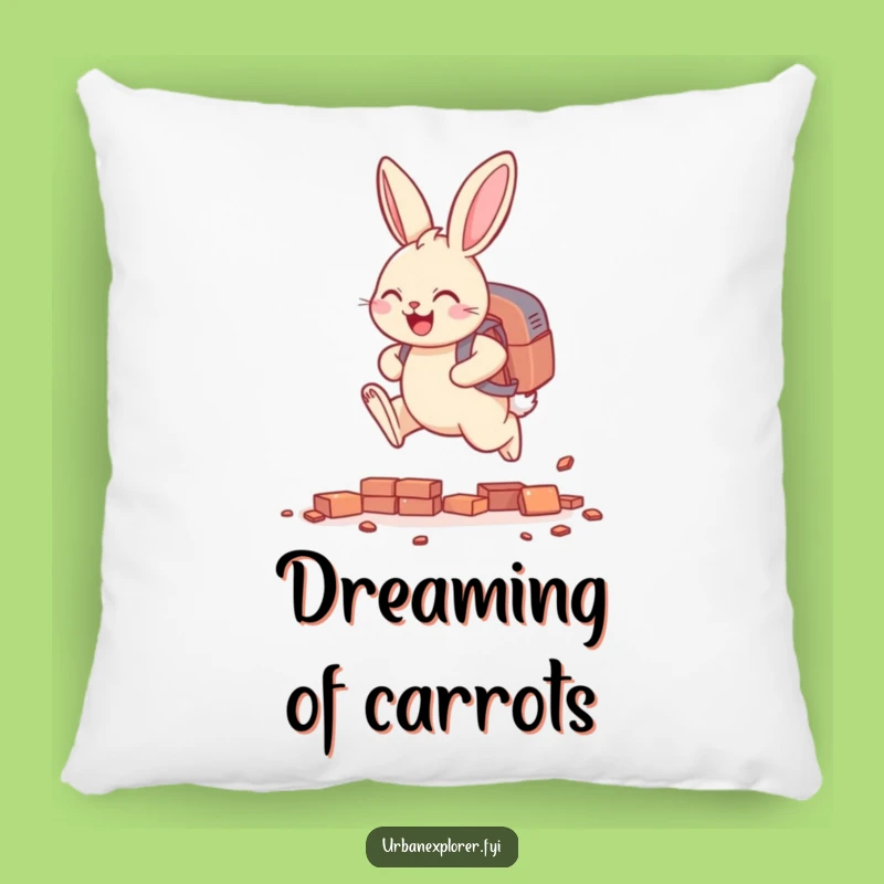 Funny Bunny Backpack Pillow: Cozy Leap Over Obstacles Gift!