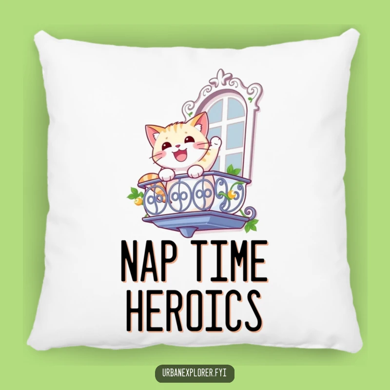 Funny Cat Rappelling Pillow: Comfy & Hilarious Feline Accent, Ideal Gift