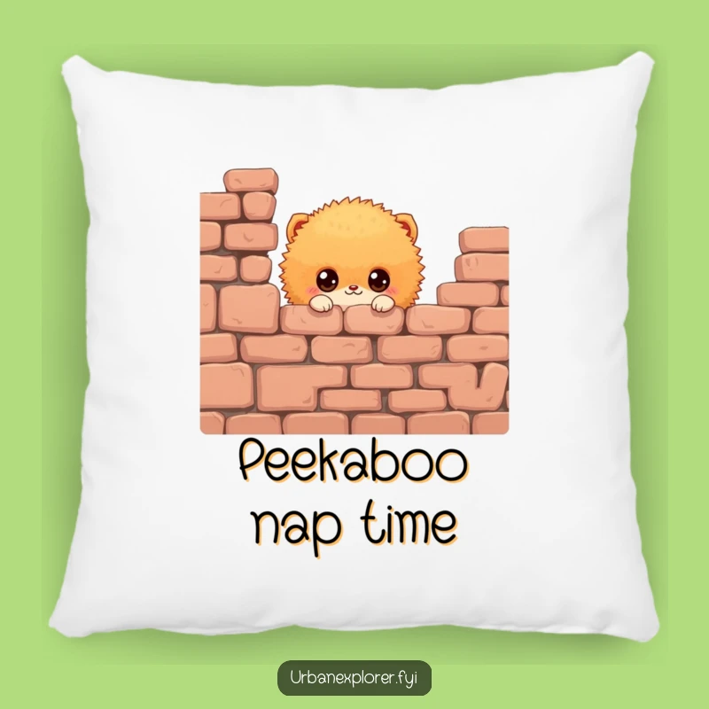 Funny Fluffy Creature Pillow: Comfy Wall Peeker, Cozy Gift