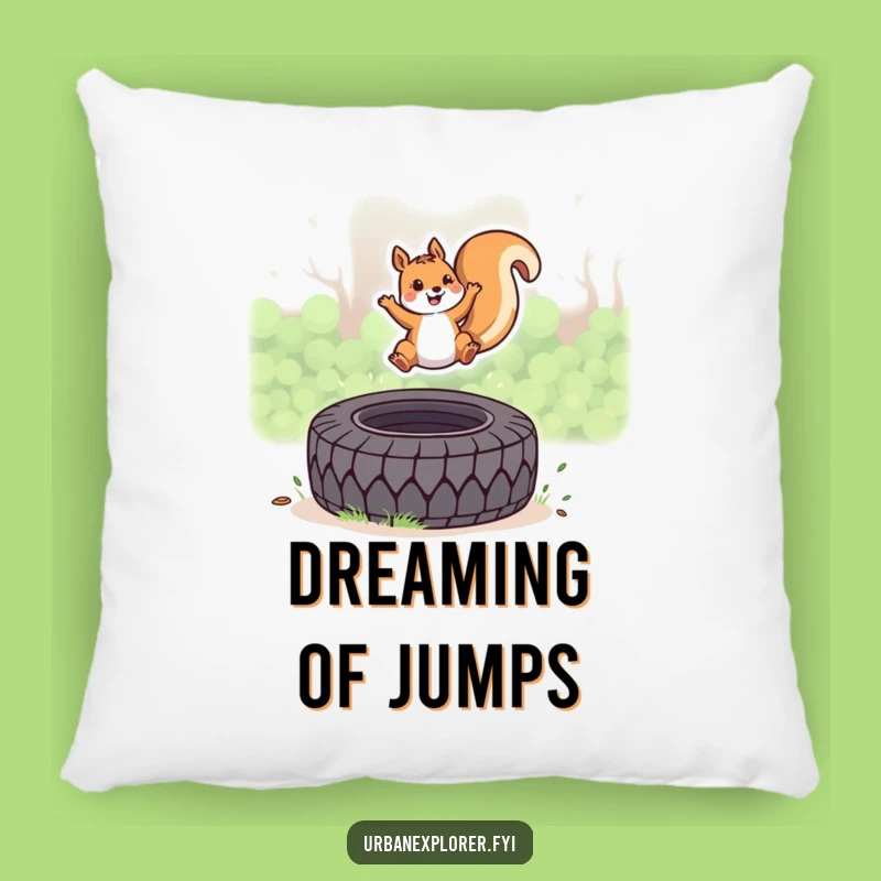 Funny Kawaii Squirrel Pillow: Soft Tire Leap Cushion, Perfect Funny Gift