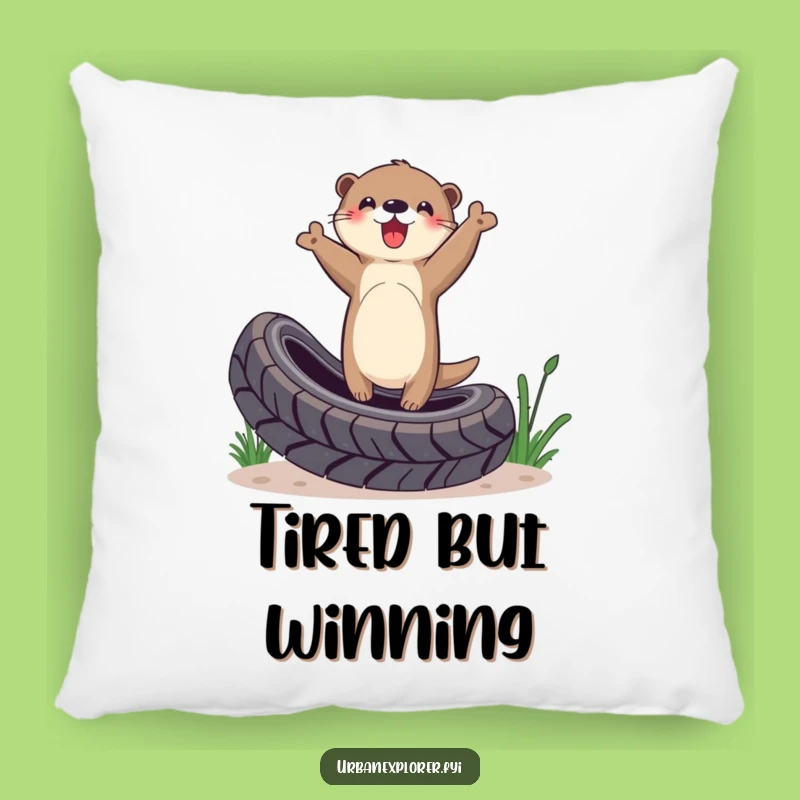 Funny Otter Balance Pillow: Comfy & Hilarious Accent Pillow, Great Funny Gift!