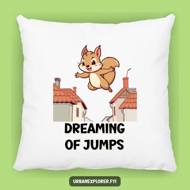 Funny Squirrel Ambition Pillow - Comfy & Humorous Accent for Go-Getters