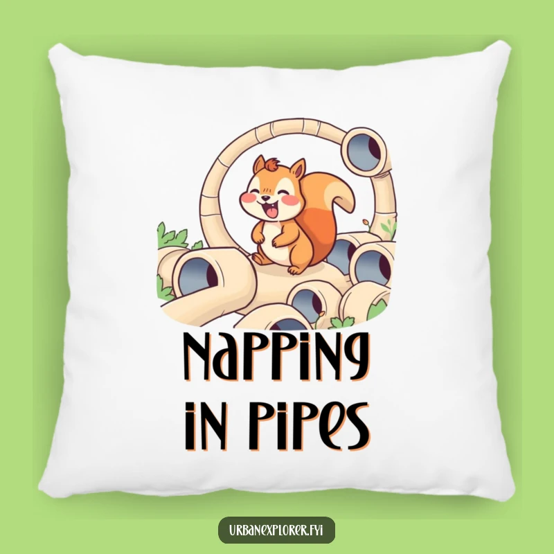Funny Squirrel Maze Pillow - Comfy & Joyful Pipe Decor