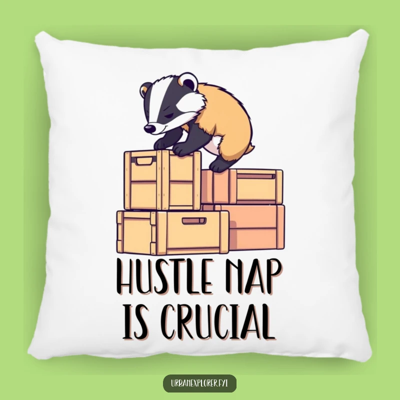 Funny Badger Climb Pillow: Comfy & Comical Accent for Endurance