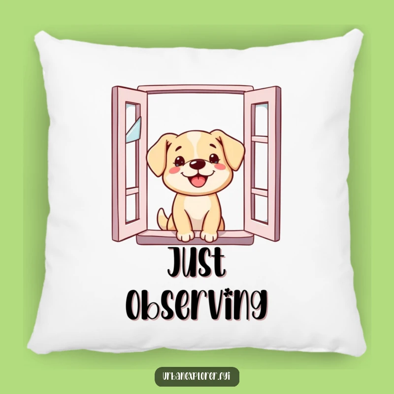 Funny Dog Curiosity Pillow: Comfy & Hilarious Accent Pillow, Great Funny Gift!