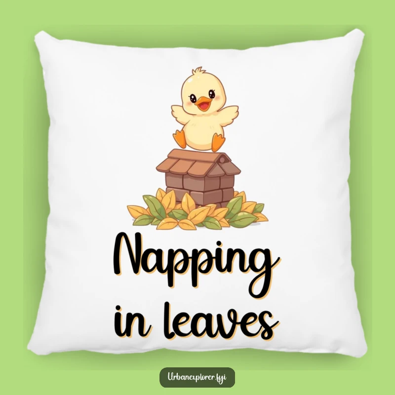 Funny Smiling Duckling Leap Pillow - Cute & Comfy Accent
