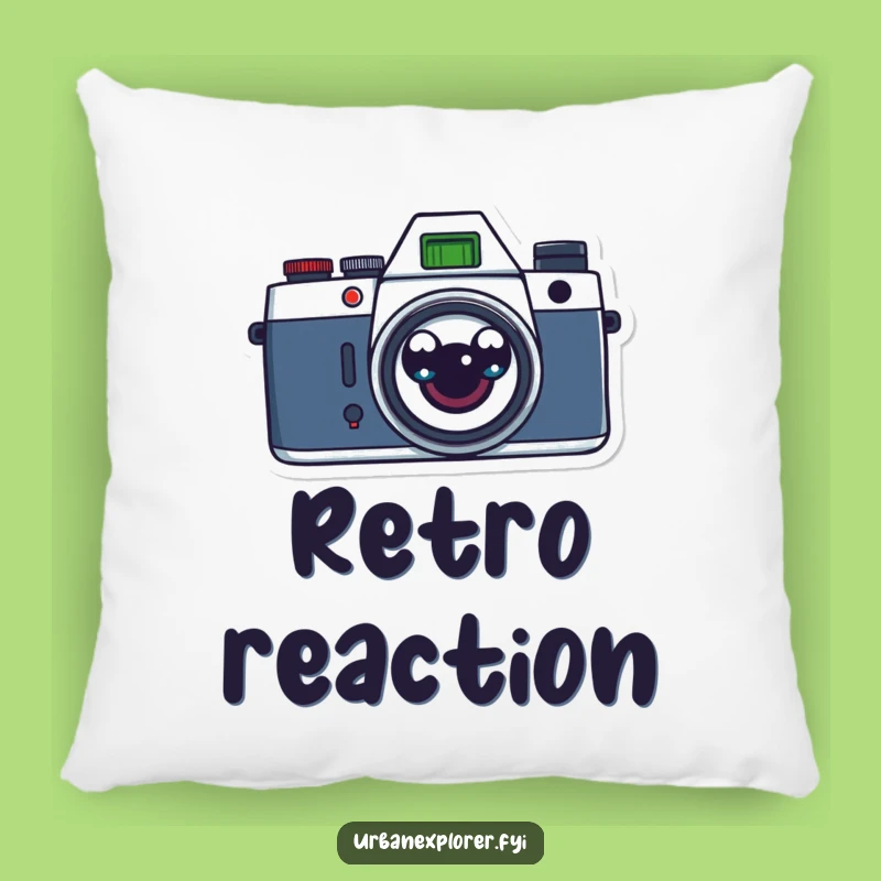 Soft Funny Retro Camera Pillow: Snuggle Up with Vintage Surprise!