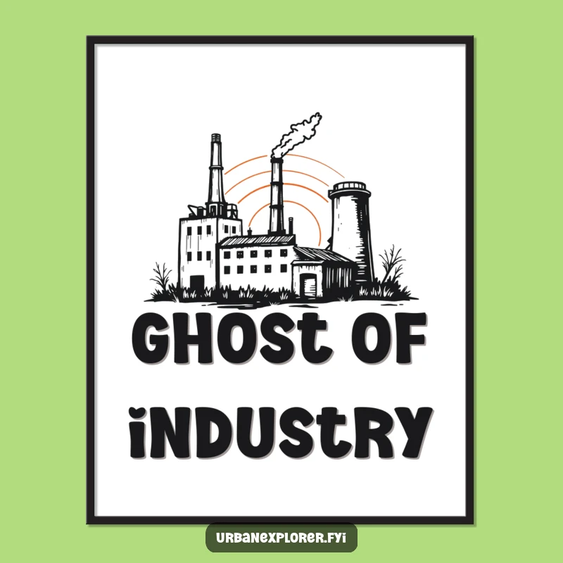 Funny Abandoned Factory Sunset Digital Print: Instant Artistic Wall Decor