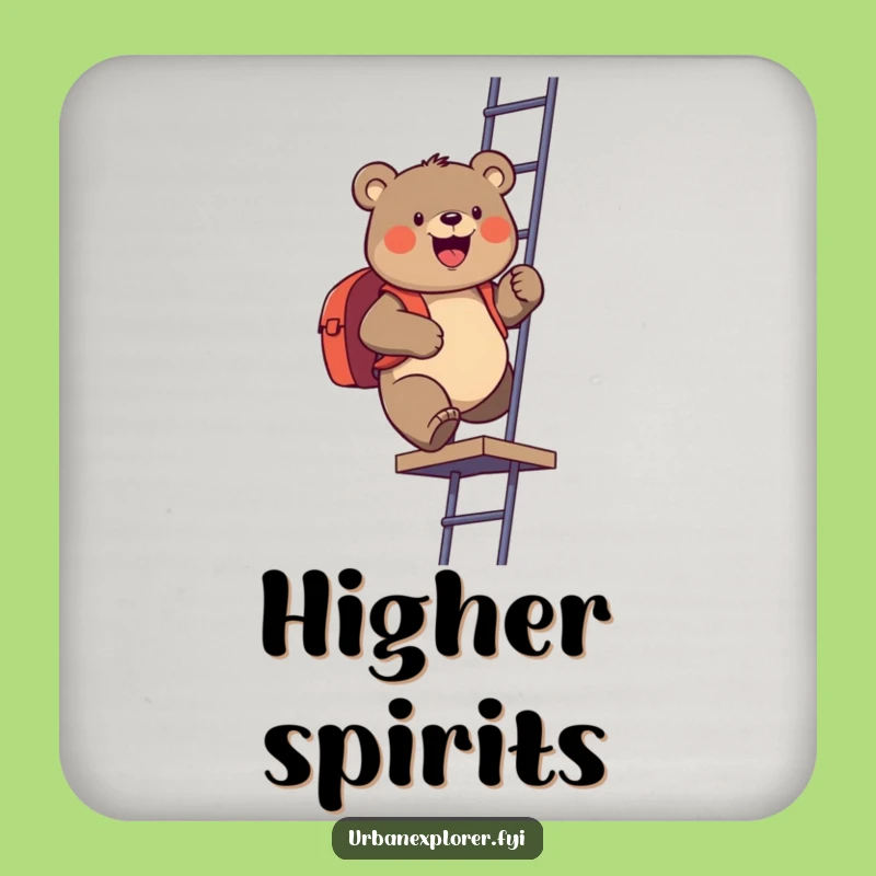 Funny Bear Fire Escape Coaster - Hilarious Table Protection