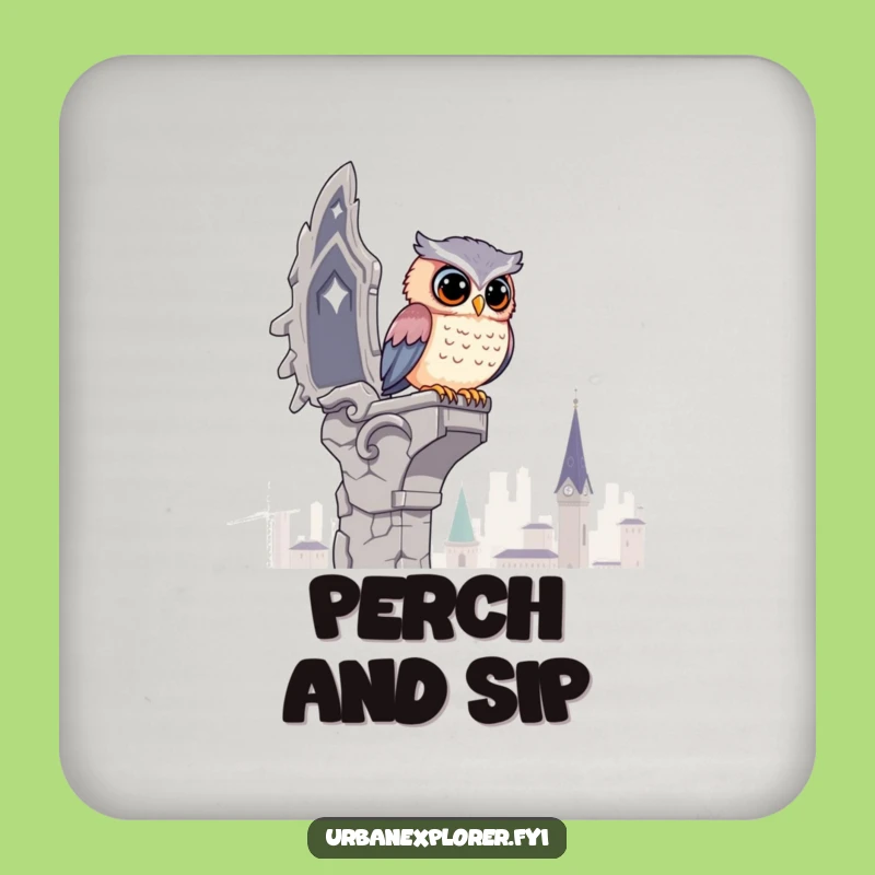 Funny Kawaii Owl Coaster - Hilarious Gargoyle Drink Protector