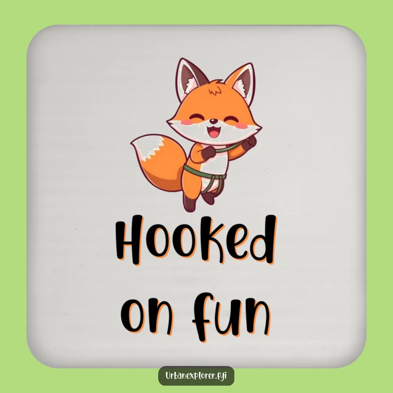 Funny Kawaii Fox Grappler Coasters (Set of 4) - Enthusiastic Character Decor