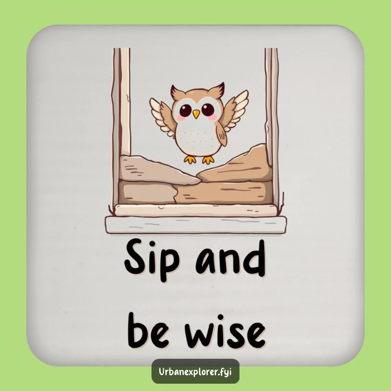 Funny Owl Coasters: Protect Surfaces with Wise Bird Humor
