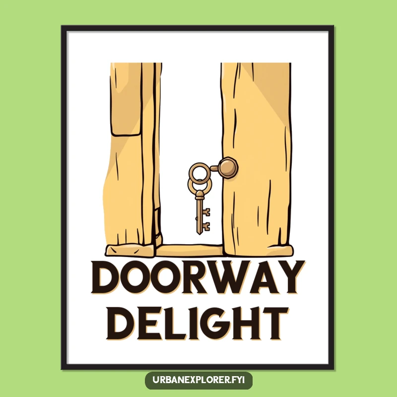 Funny Key Door Poster: Unlock Intrigue and Humor on Your Walls!