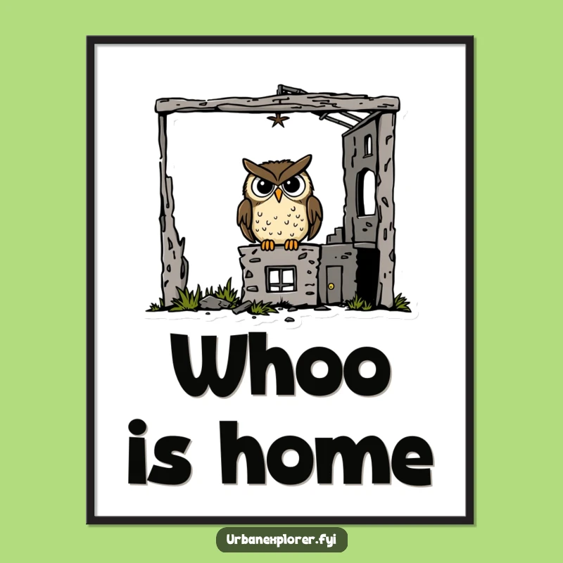 Funny Goofy Owl Poster: Decorate Your Space with Whimsical Humor!