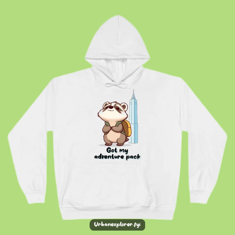 Cozy Funny Kawaii Badger Hoodie: Warmth for the Urban Explorer